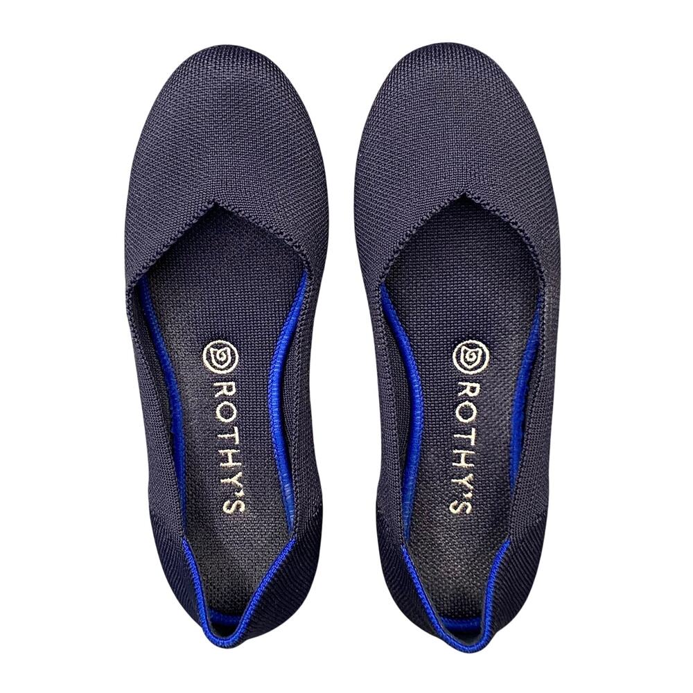 Rothy's Ballet Flats Women Sz 8 Blue Round Toe Slip On